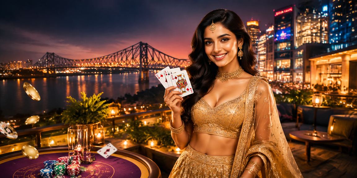 Live Casino gaming scene with dealer and players in Kolkata